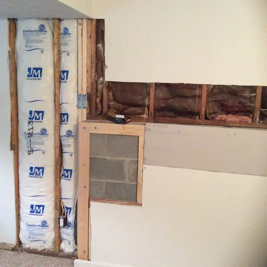 Wall insulation replacement during Contents Cleaning & Restoration in Marlene Village